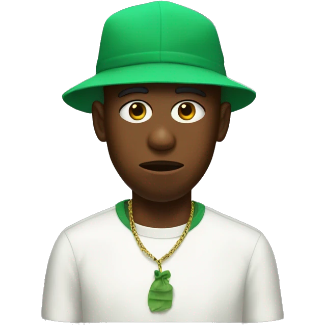 tyler the creator with green skimask and no hat emoji