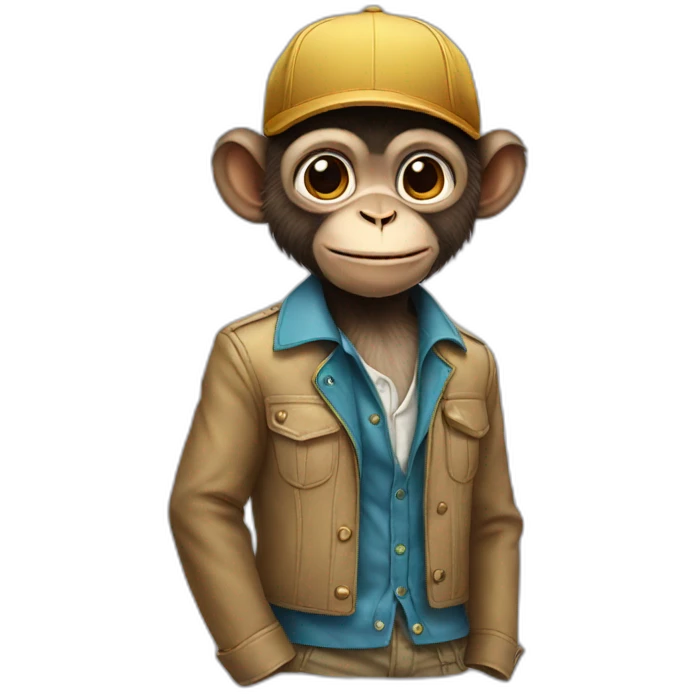 monkey wearing clothes emoji