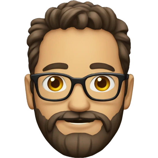 Barba con lentes emoji
