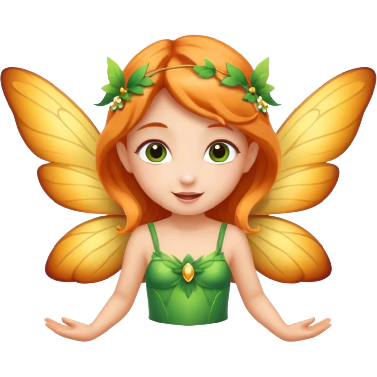 A little fairy, with wings,  , do more different emotional emoji