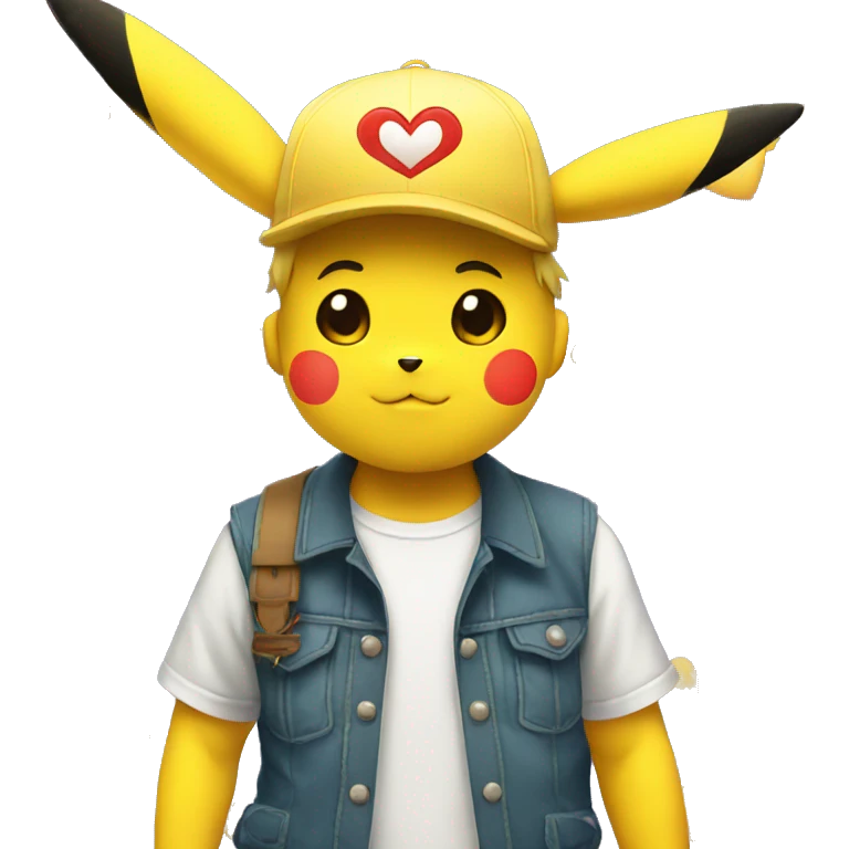 Pikachu love emoji