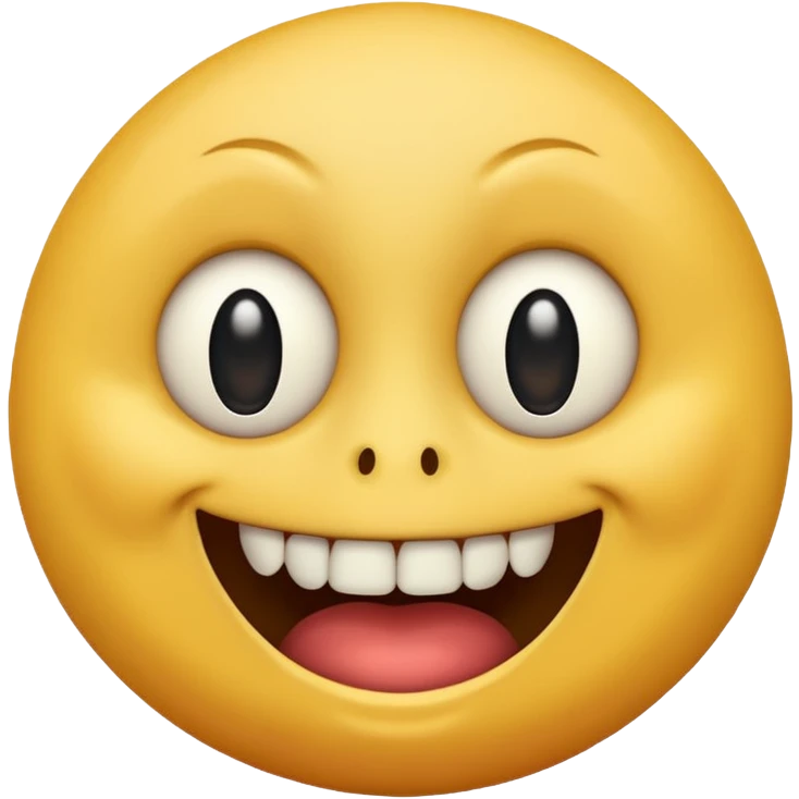 freaky emoji with creepy smile emoji