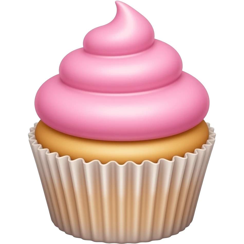 Cupcake with pink icing emoji
