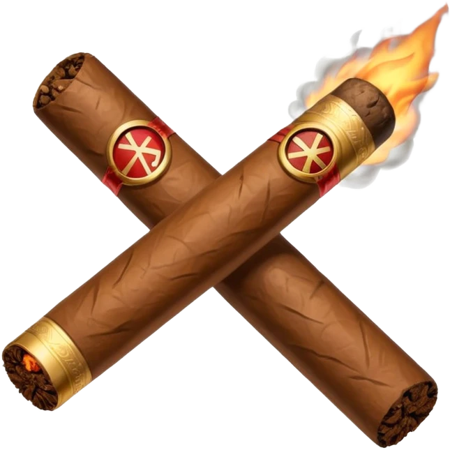 cigar with a prohibition symbol emoji
