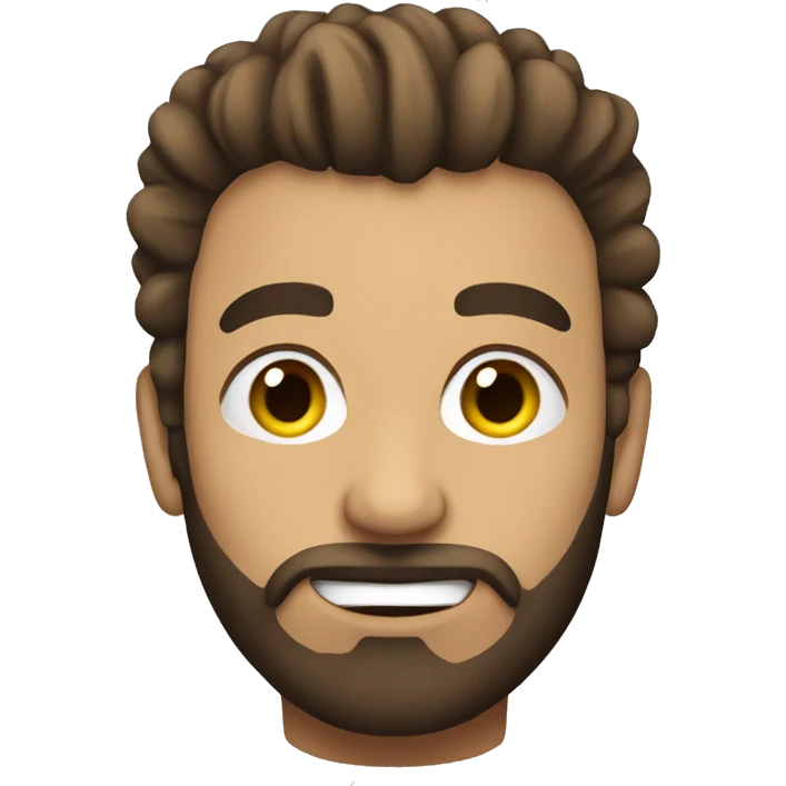 Man with a short brown beard and a Mohawk emoji