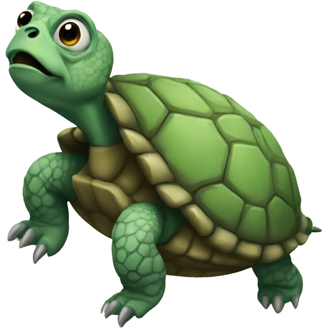 Grotesque turtle emoji