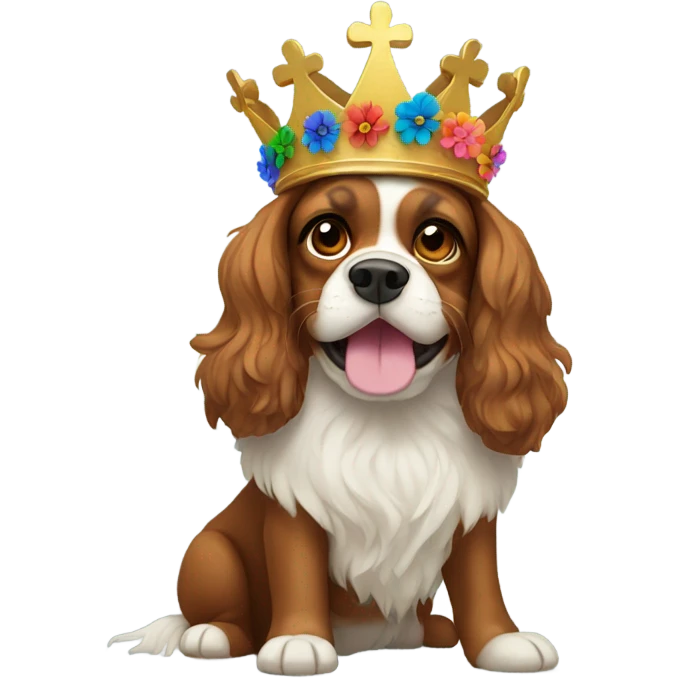 king Charles and flower on the had emoji