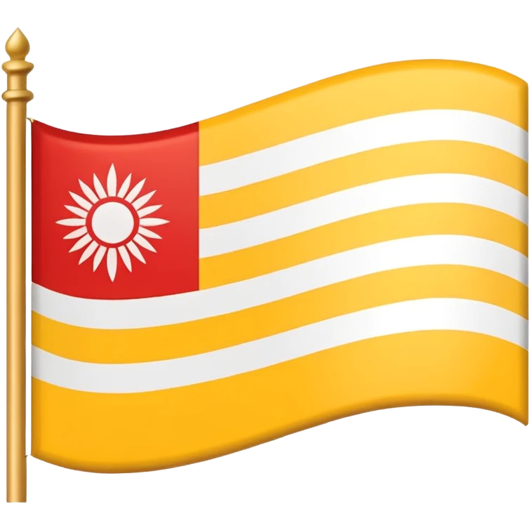 flag yellow white yellow sanskrit emoji