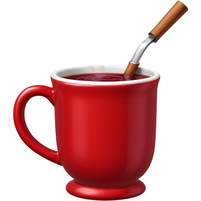 mulled wine emoji in red mug emoji