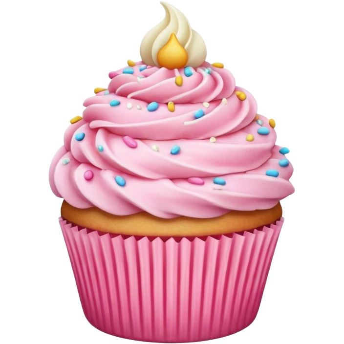 Cupcake with pink icing emoji