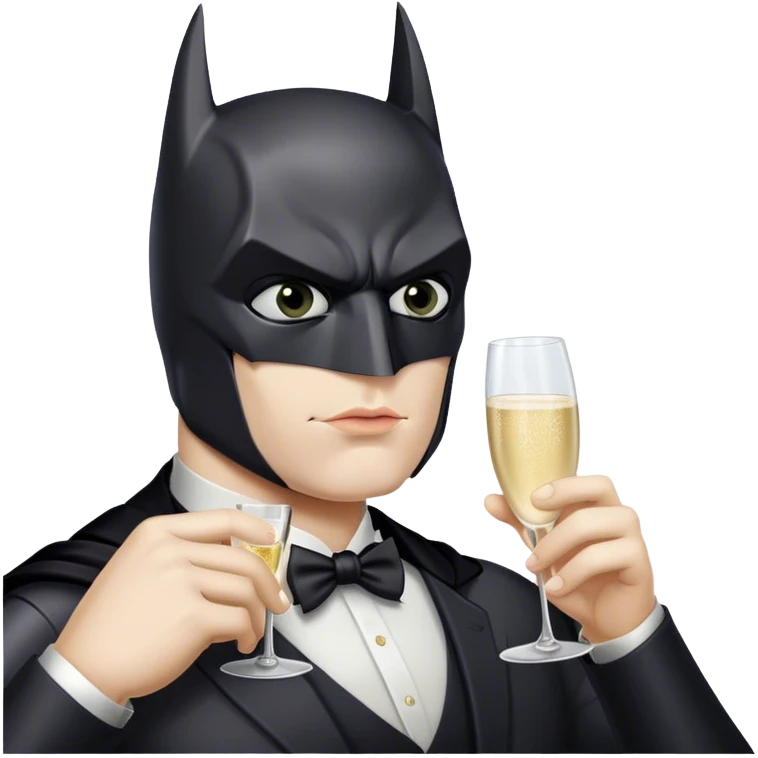 Batman drinking champagne  emoji