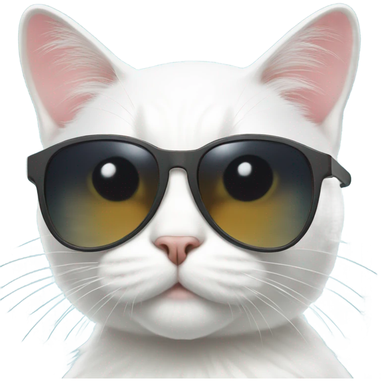 white cat in sunglasses  emoji