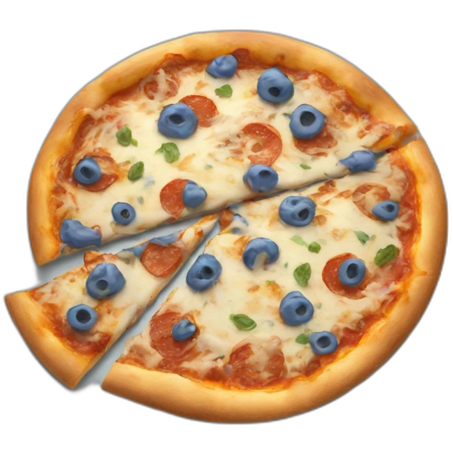 Blue pizza emoji