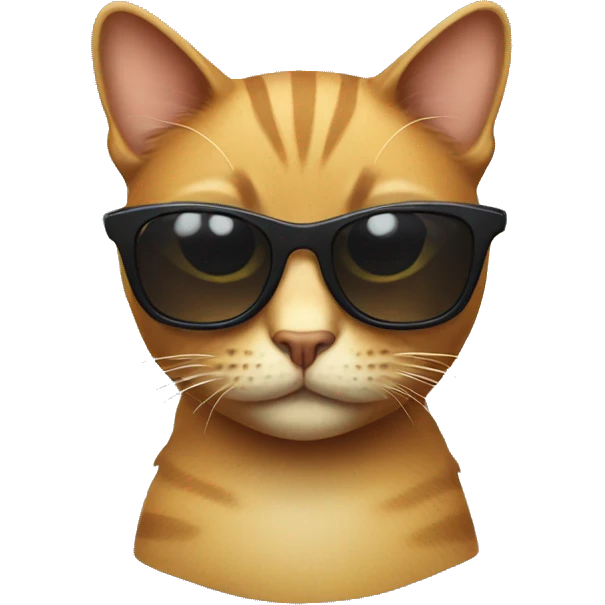 Cat with sunglasses emoji