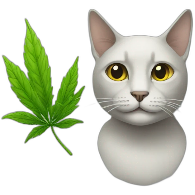 Weed cat emoji
