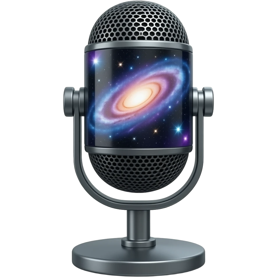 GALAXY microphone with imprints nebula Milky Way galaxy future emoji