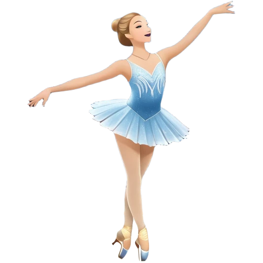 An icon featuring a grand arena Madison Square Garden, filled with spectators with graceful figure skater performing a flawless routine on an ice rink. Snowflakes and spotlights add to the elegance and beauty of the performance. Transparent background. emoji
