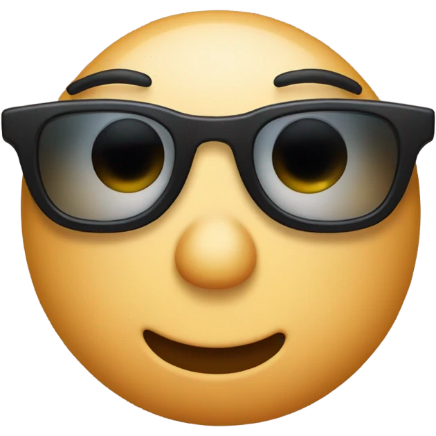 Blushed faced emoji peeking with sunglasses  emoji