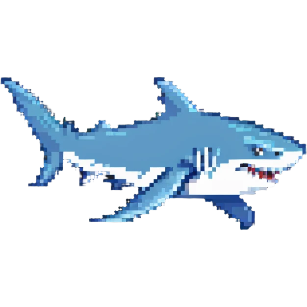 walking shark emoji