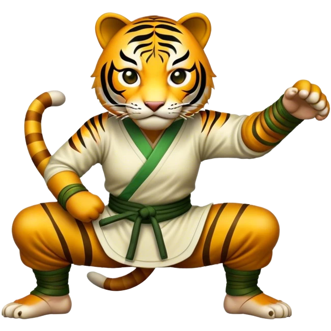 Cinematic Realistic Crouching Tiger, Hidden Dragon Pop Culture Emoji, showcasing a mystical portrayal of ancient martial arts rendered with dynamic textures and epic lighting. emoji