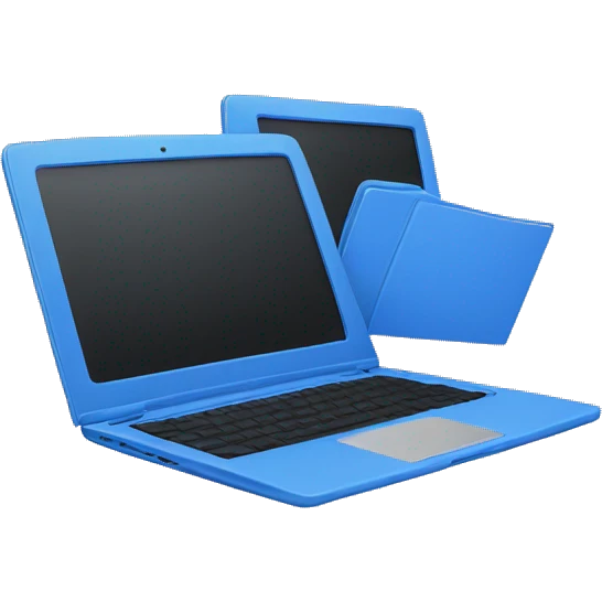 Blue Mackbook open  emoji