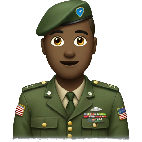 heart that is military green emoji