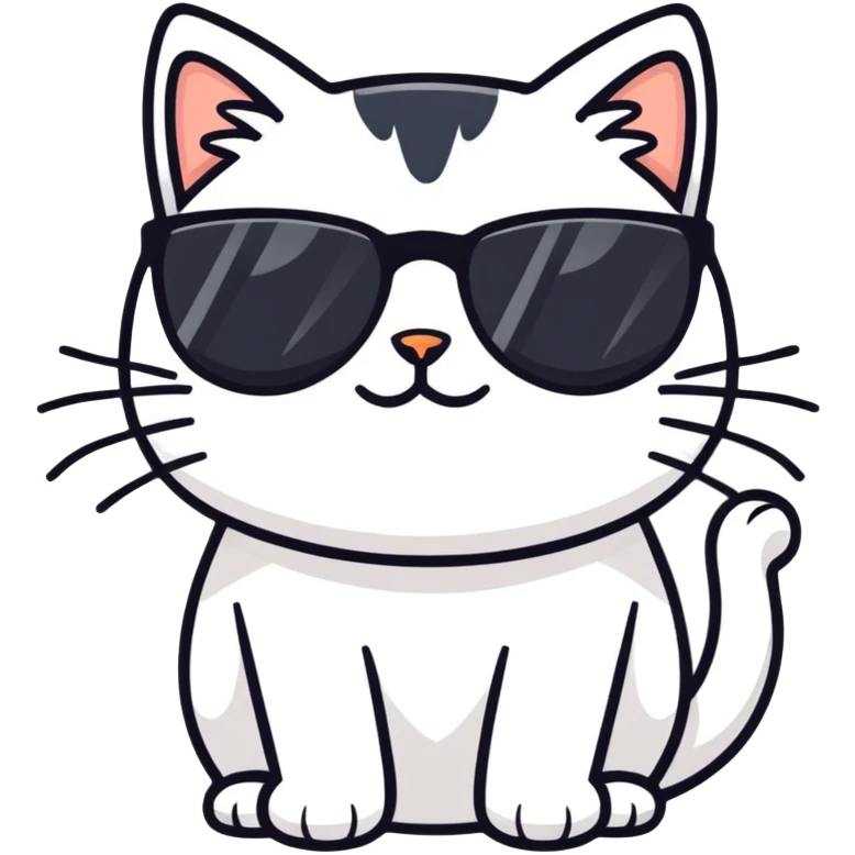 Cat with sunglasses emoji