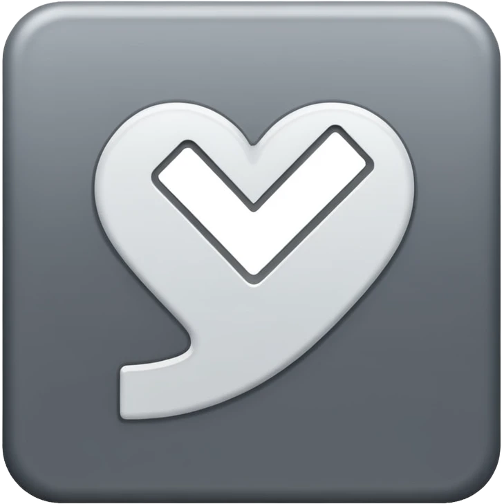 A white check inside a gray square that is tilted to the side a little bit emoji