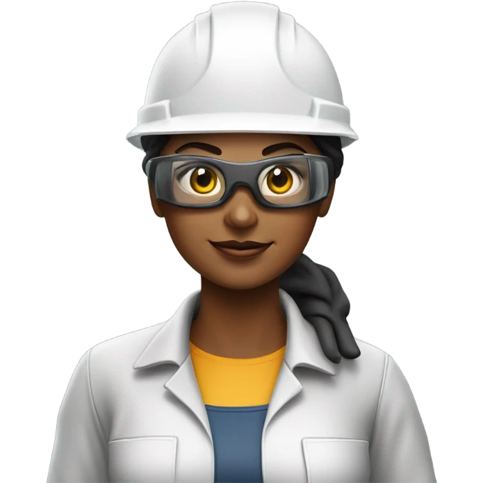 realistic AR/VR industrial woman emoji