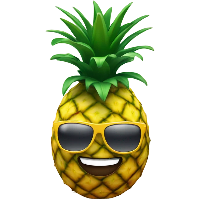 Pineapple wearing sunglasses and dancing emoji