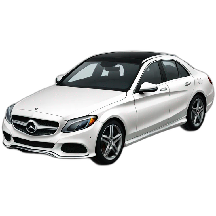 white-benz-c class emoji