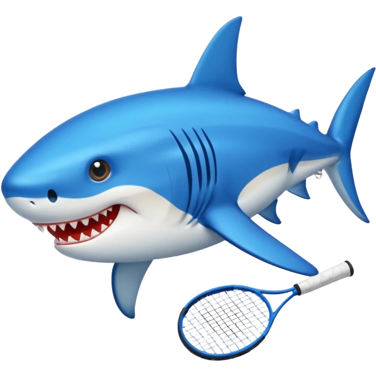 Tiburón con tenis asules  emoji