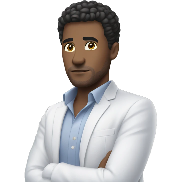 confident guy staring at camera emoji