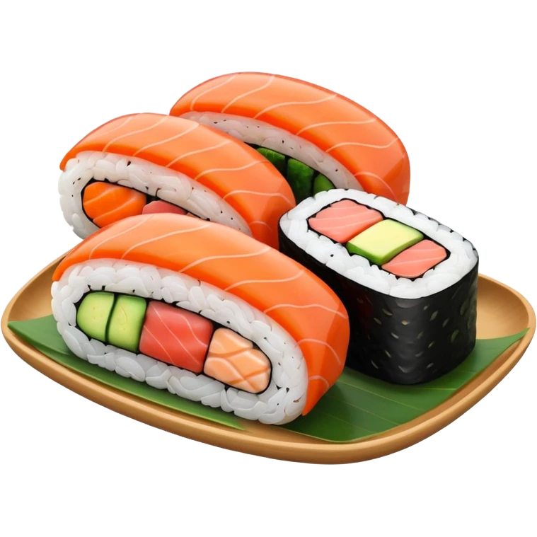 sushi with smile emoji