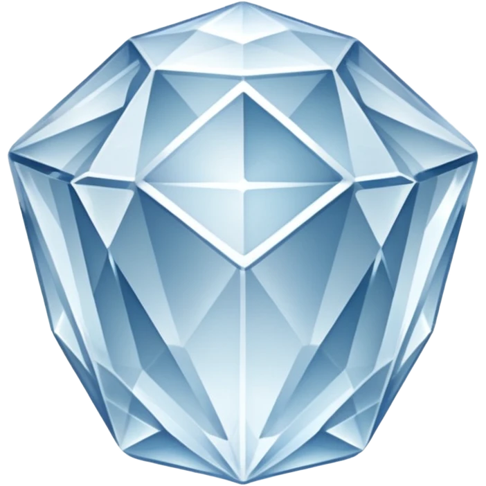 generate beautiful white crystal capital i emoji