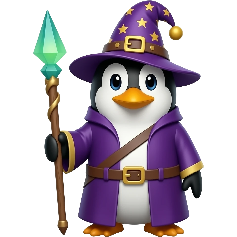 Penguin Wizard emoji