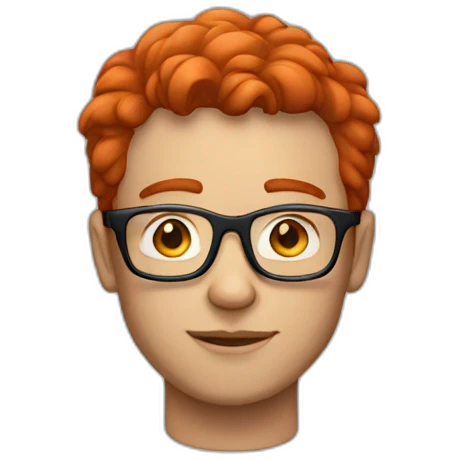 man red hair glasses emoji