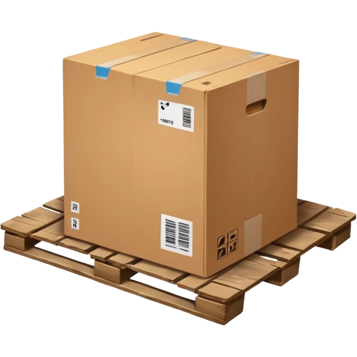 a shipping box on a shipping pallet emoji