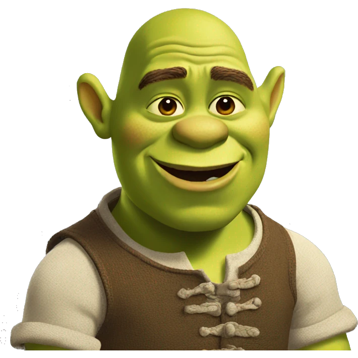 Shrek blowing a kiss emoji