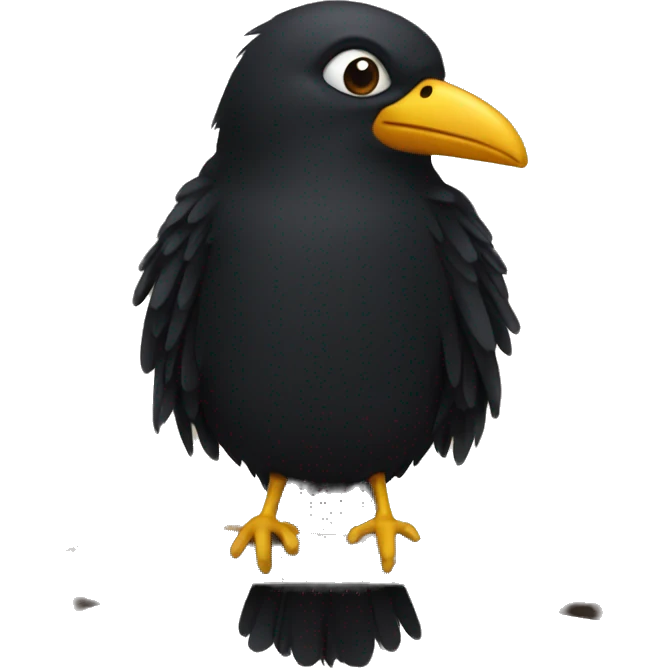 Do a black bird emoji