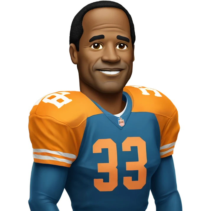 Oj Simpson in a Tennessee jersey emoji