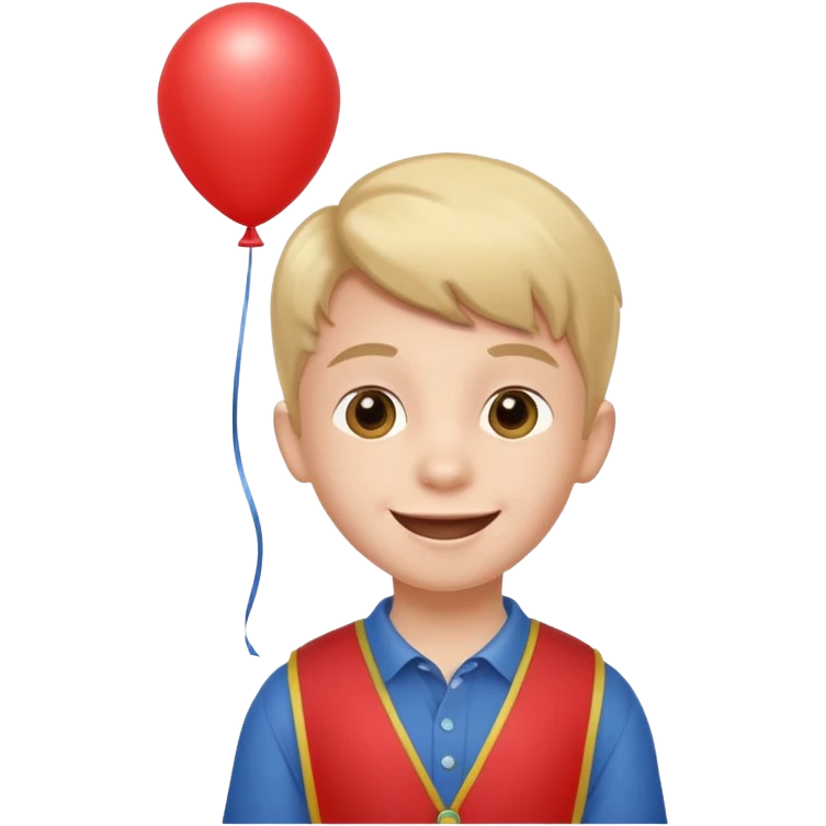 kid with baloon emoji