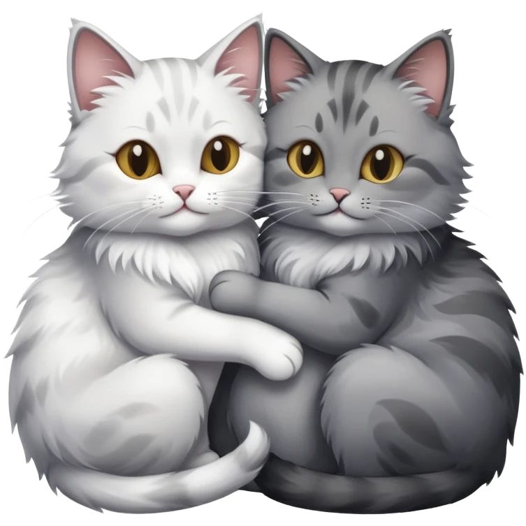 cats grooming eachother emoji