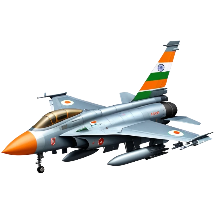 Indian fither jet withbindian flag and"नभ स्पर्शं दीप्तम्"  emoji