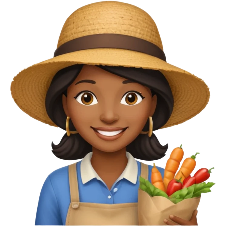 Street Food Shopper black woman  emoji