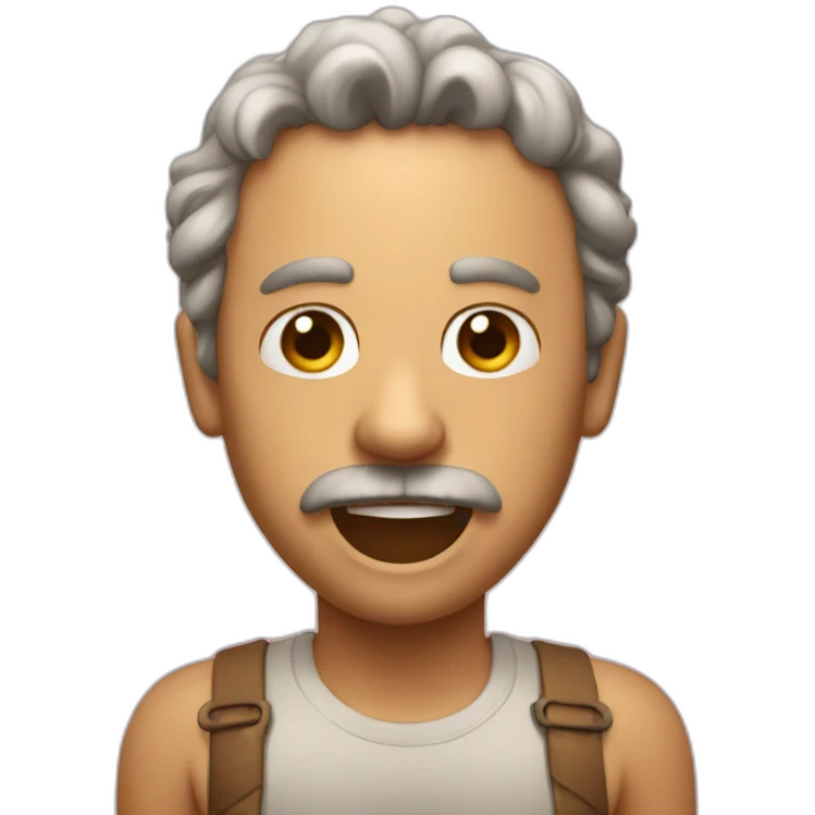 Horney man with big deck emoji