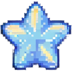 Special member star with animated sparkle effect and rare elemental colors emoji