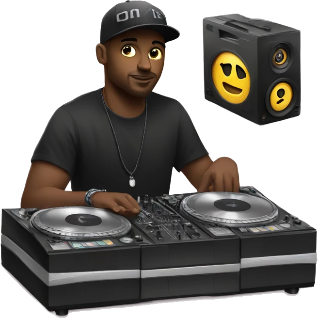 Dj on decks  emoji