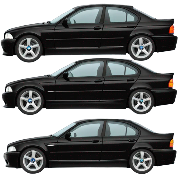 BMW E46 316i black from the side emoji