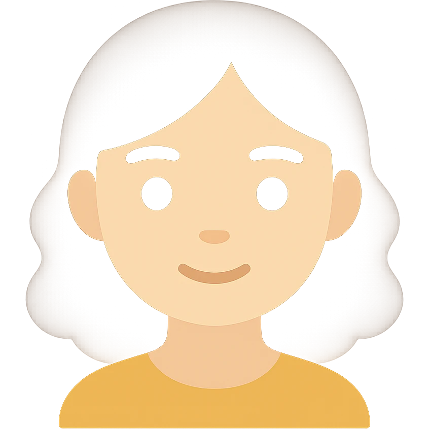 portrait of an Asian girl with medium brown wavy hair and brown eyes, paler skin tone, color icon style emoji